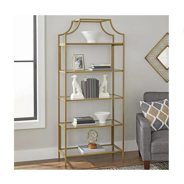 Better Homes &amp; Gardens Librería Etagere Nola de 5 estantes de 71 pulgadas