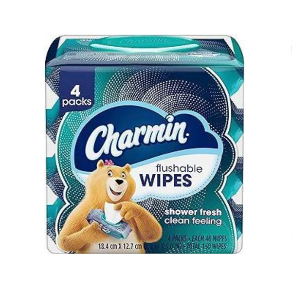 8 paquetes de toallitas desechables Charmin de 40 unidades