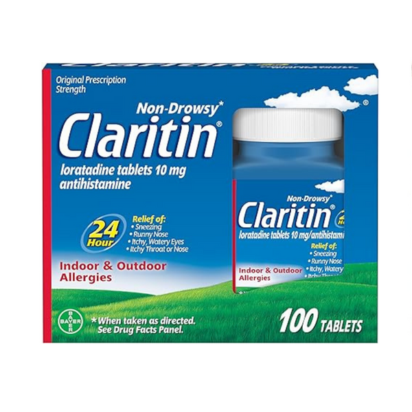 Claritin 24 horas medicina para alergias (100 unidades)