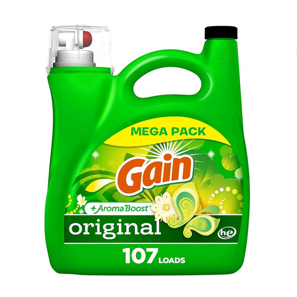 Gain + Aroma Boost Liquid Laundry Detergent Original Scent 107 Loads 154 oz HE Compatible