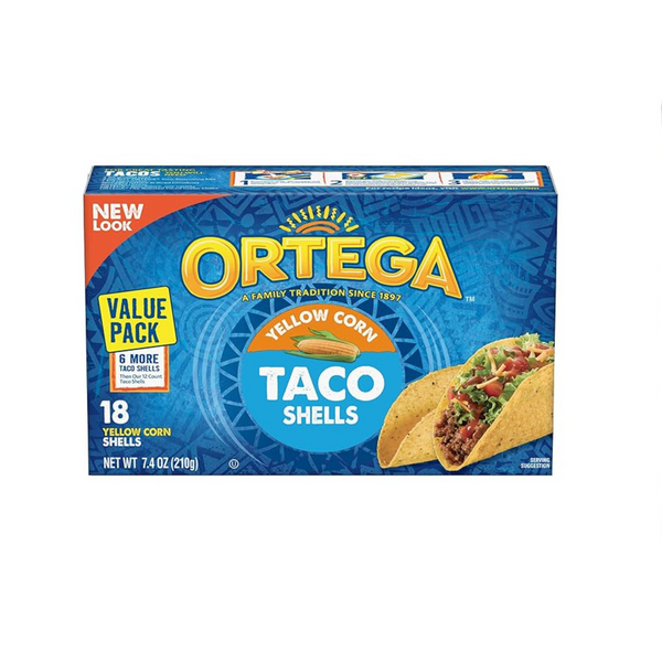 Ortega Taco Shells, Yellow Corn (18 Count)