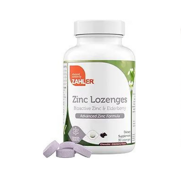 90-Count Zahler Elderberry Zinc Lozenges for Adults & Kids