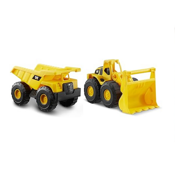 2 Pack Cat Construction 7-Inch Mini Crew With Dump Truck And Loader