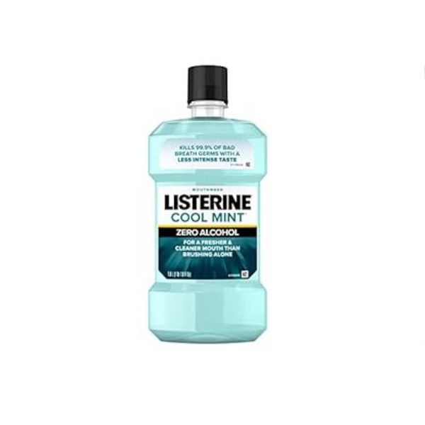 Listerine Enjuague Bucal Zero Alcohol Sabor Menta Fría Botella 1 Litro