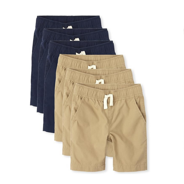 6-Pack of The Children’s Place Boys’ Pull on Jogger Shorts