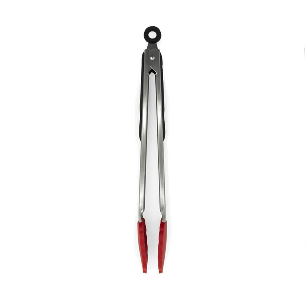 Pinzas de silicona/acero inoxidable de 12″, rojas