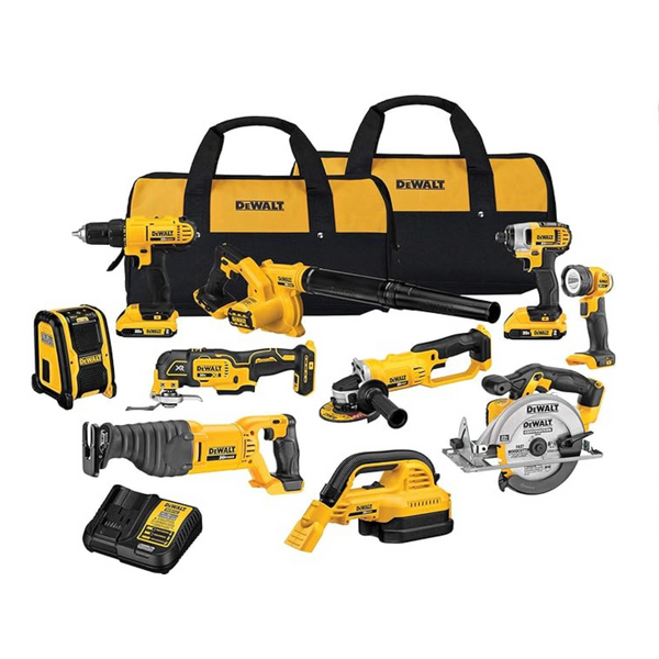 Kit combinado de herramientas eléctricas DEWALT 20V MAX, juego de herramientas eléctricas inalámbricas de 10 herramientas