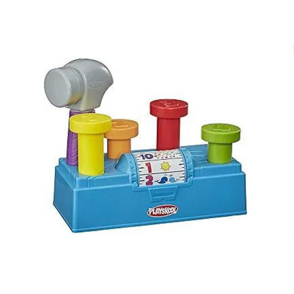 Playskool Tap 'n Spin Tool Bench Actividad Juguete Caja de herramientas con martillo