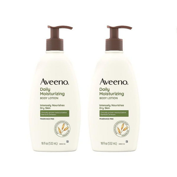 2 Aveeno Daily Moisturizing Body Lotion with Soothing Prebiotic Oat