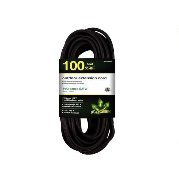 Cable de extensión para exteriores Go Green de 100 pies