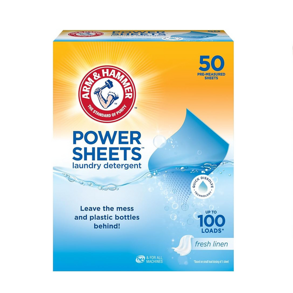 Arm & Hammer Power Sheets Laundry Detergent (50-Ct)