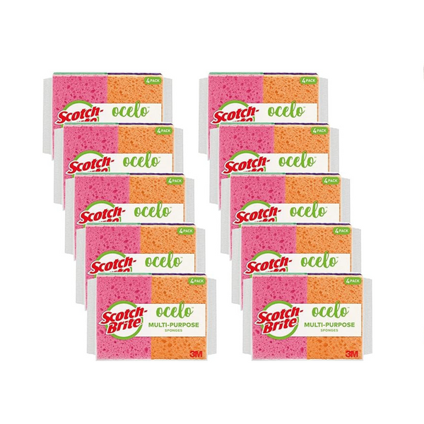 Scotch-Brite ocelo Esponjas prácticas multiusos, colores surtidos (40 esponjas)