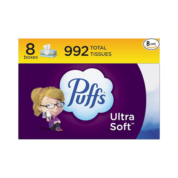 24 Boxes PuffsLotion Tissues, 124 Tissues per Box