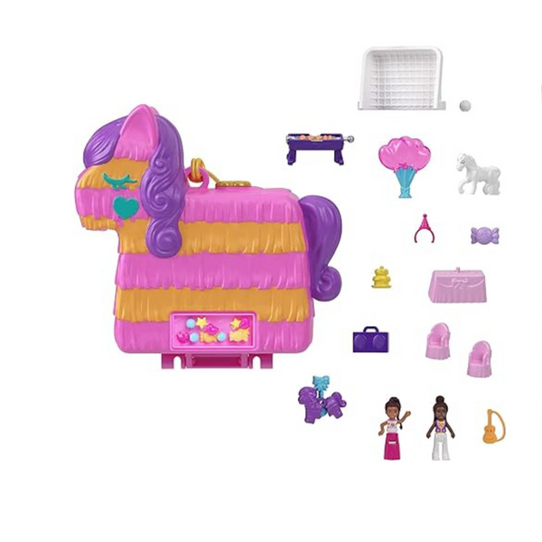 Juego compacto Polly Pocket, fiesta de piñata