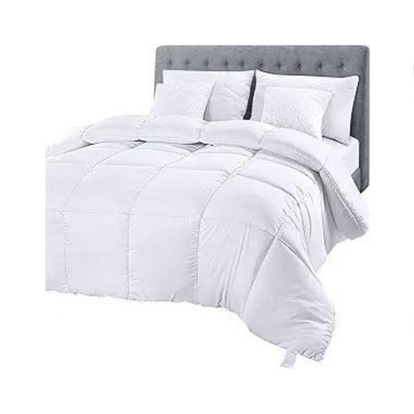 Utopia Ropa de cama de plumón alternativo acolchado edredón relleno (Queen, blanco)