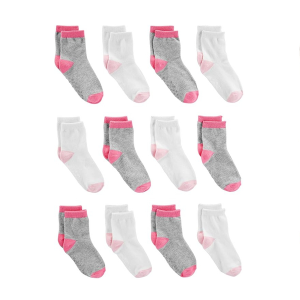 12 pares de calcetines unisex para bebé Simple Joys by Carter's