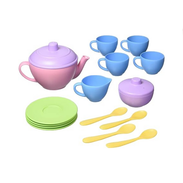 Green Toys Tea Set - 17 Piece Pretend Play Toy