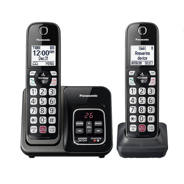 Panasonic Cordless Phone with Answering Machine with 2 Handsets