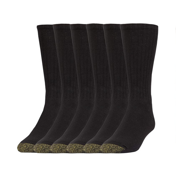 6 Pairs of GoldToe Men’s or Women’s Crew Socks