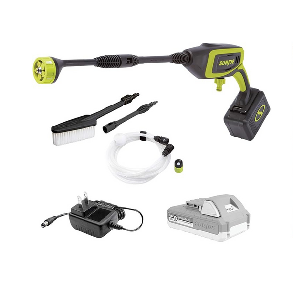 Sun Joe Kit de limpieza eléctrica IONMAX de 24 voltios con batería de 2,0 Ah y cargador