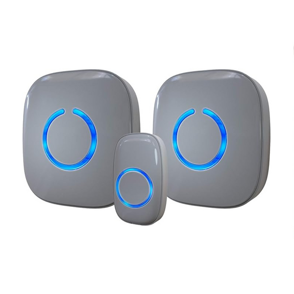 SadoTech Wireless Doorbell – 1 Ringer & 2 Plug-In Chime Receivers