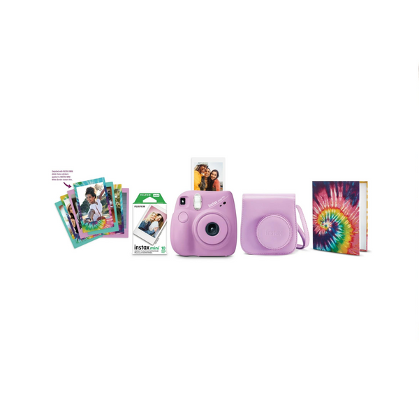 Fujifilm Instax Mini 7+ Bundle (10-Pack film, Album, Camera Case, Stickers)