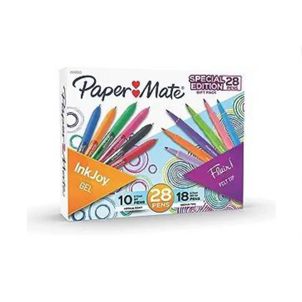 Paquete variado de bolígrafos de gel retráctiles Paper Mate InkJoy y rotulador Flair