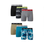 Hanes Originals Men’s Boxer Briefs, Stretch Cotton Moisture-Wicking Underwear (6 Pack)