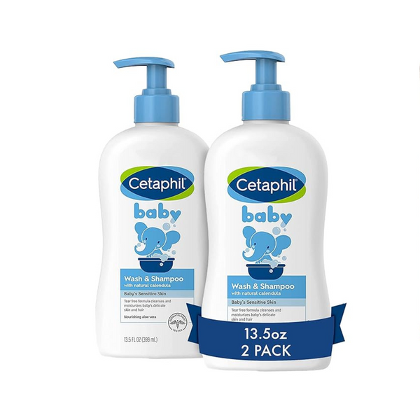 2 botellas de champú y jabón para bebés Cetaphil (botellas de 13,5 oz)