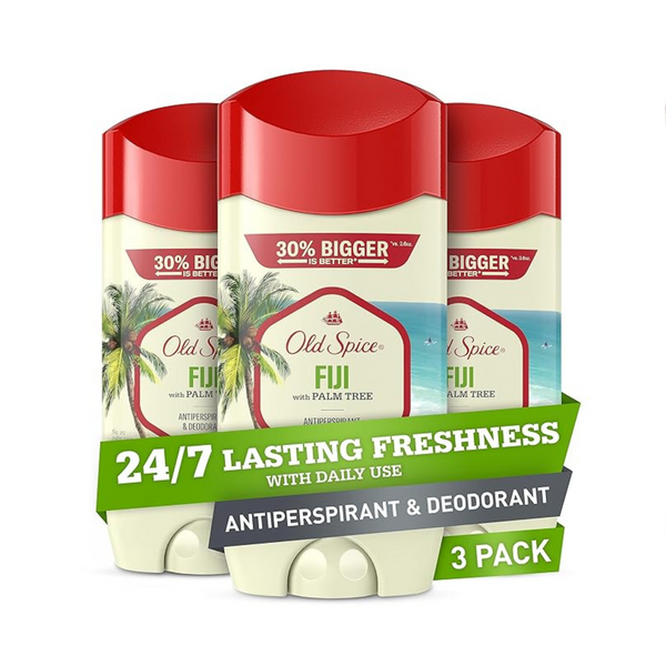 3 Pack of Old Spice Men’s Antiperspirant & Deodorant Fiji with Palm Tree