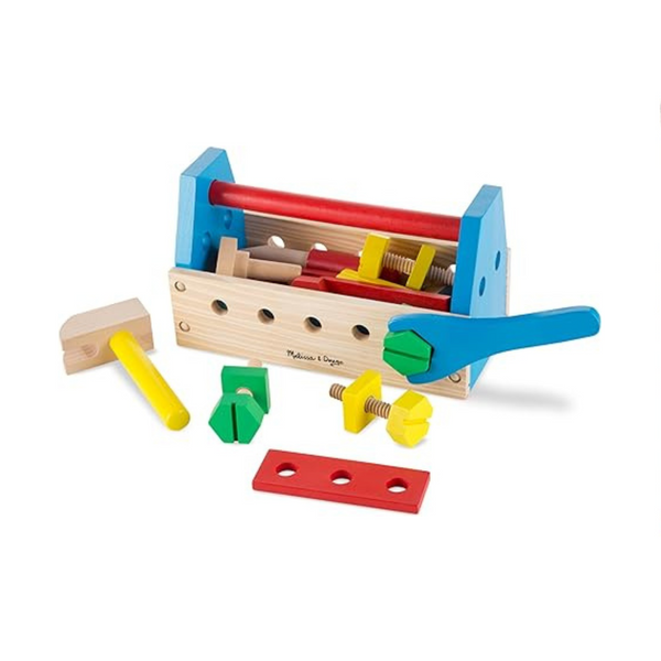 Melissa &amp; Doug Juego de herramientas para llevar Juguete de construcción de madera