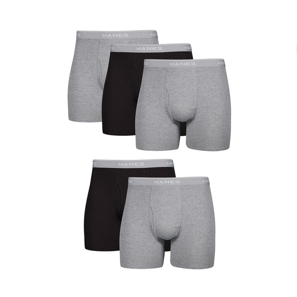 Hanes Calzoncillos tipo bóxer para hombre, ropa interior de algodón suave y transpirable