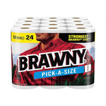 12 Double (24 Regular) Of Brawny Pick-A-Size Paper Towels