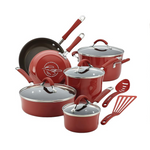 12-Piece Rachael Ray Cucina Nonstick Cookware Pots and Pans Set