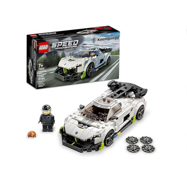 EGO Speed ​​Champions Koenigsegg Jesko Racing Coche deportivo de juguete con minifigura de conductor