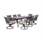 Hanover Montclair 9-Piece All-Weather Outdoor Patio Dining Set