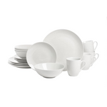 10 Strawberry Street Simply Coupe 16 Piece Dinnerware Set, White