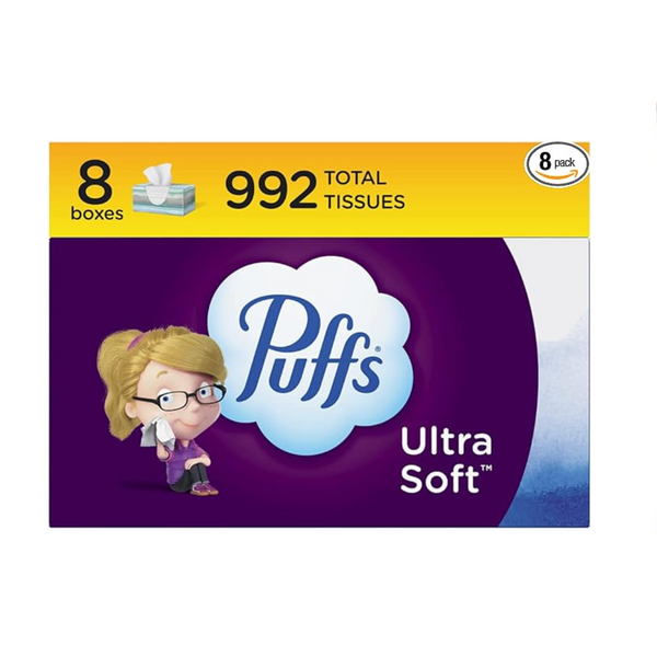 Get 3 Packs Of Puffs Ultra Soft or Puffs Plus Lotion Facial Tissue, 8 Boxes (That is 24 Boxes)