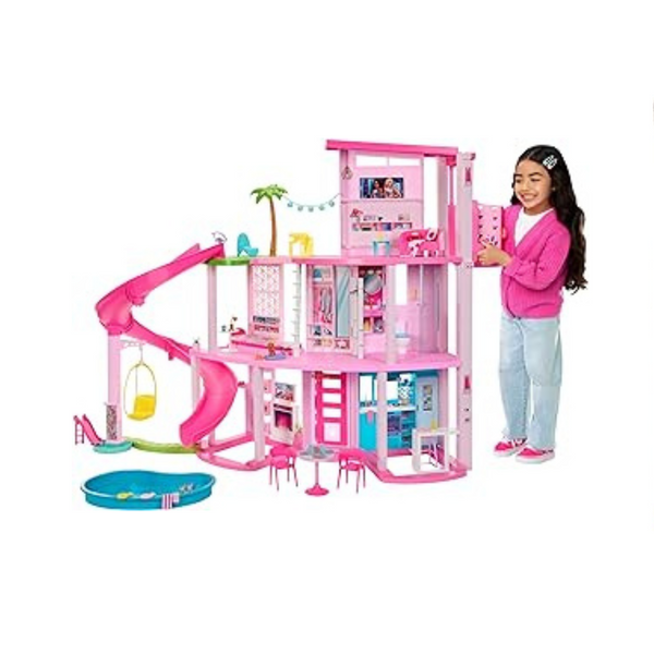 Barbie Dreamhouse 2023, Casa de muñecas para fiesta en la piscina con más de 75 piezas