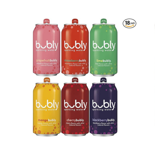 18 Variety Pack Of bubly Sparkling Water