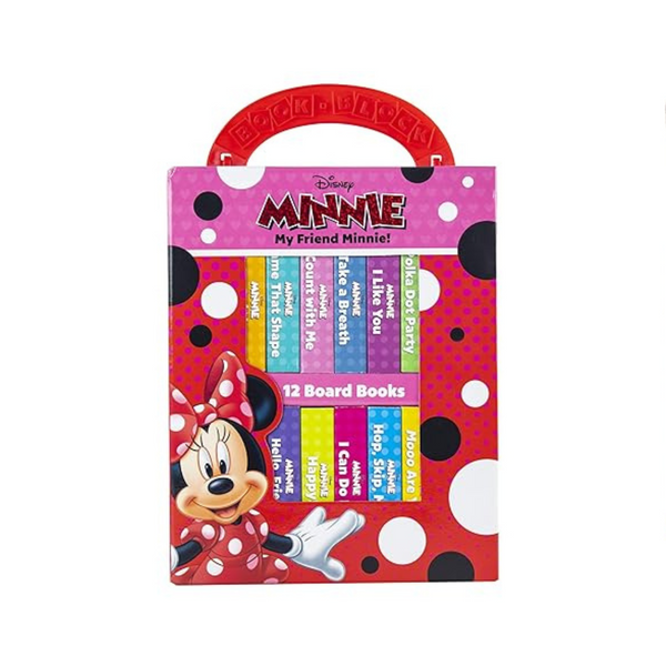 Disney - Mi amiga Minnie Mouse - Mi primera biblioteca Juego de 12 bloques de libros de tablero