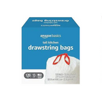 120 Amazon Basics 13 Gallon Kitchen Drawstring Trash Bags