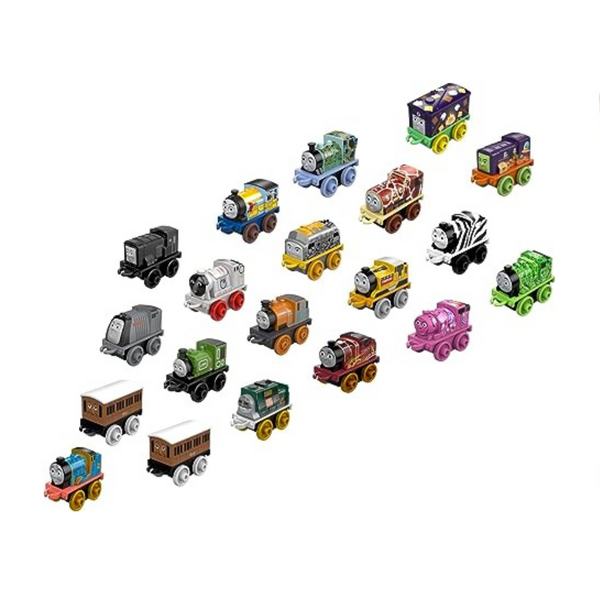 Thomas &amp; Friends MINIS Toy Train Pack, juego de 20 locomotoras y vehículos ferroviarios en miniatura