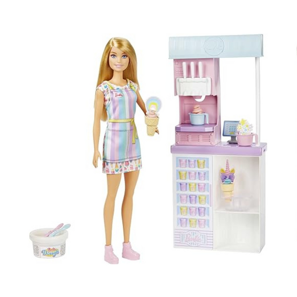 Barbie Careers Muñeca y accesorios Heladería con muñeca rubia