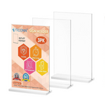 3 Pack Acrylic Sign Holder, Double-Sided Display Stand  (8.5"x11")