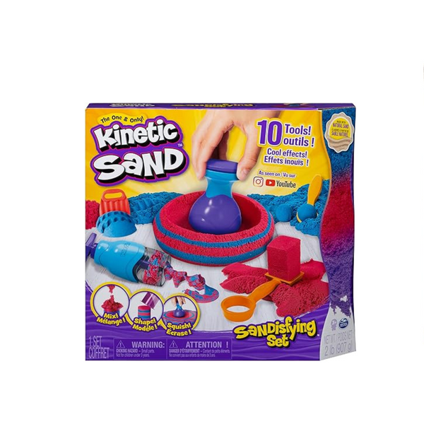 Kinetic Sand, juego de arenado con 2 libras de arena y 10 herramientas