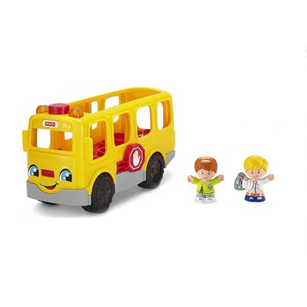 Fisher-Price Little People Autobús Escolar con Luces, Sonidos y 2 Figuras