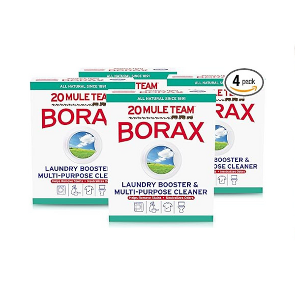 4 Pack Of 65oz Borax Laundry Detergent Booster & Multi-Purpose Household Cleaner