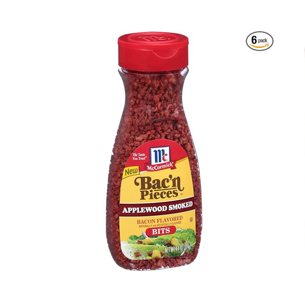 Pack of 6 McCormick Bacn Pieces Applewood Smoked Bacon Flavored Bits (4.4 oz)