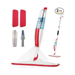 Wet Spray Mop Set with 14 oz Refillable Bottle, 2 Washable Pads